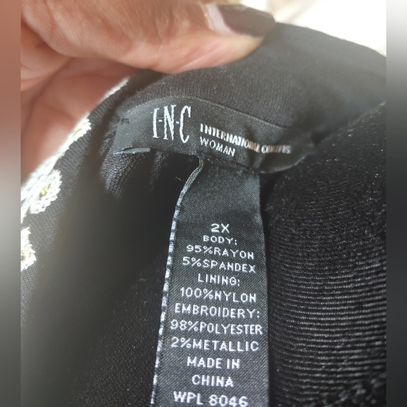 INC International Concepts. A Line Black Dress 2X - Picture 5 of 5